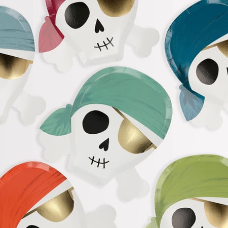8 Assiettes Golden Pirate