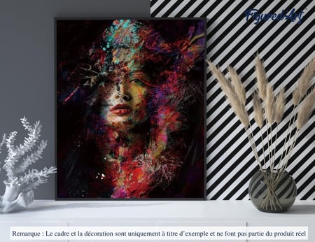 Peinture par Numéro Figured'Art - Femme peinte - Kit de Loisir Créatif DIY Numéro d'Art Complet - 40x50cm sans châssis en bois