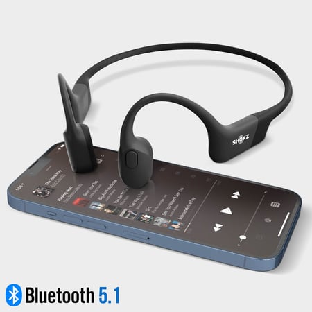 Casque Bluetooth Conduction Osseuse Autonomie 8h OpenRun Shokz Noir -  Ecouteurs à conduction osseuse - Ecouteurs