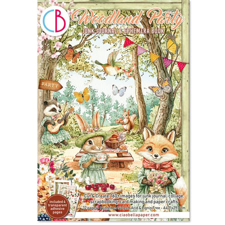 Junk journal pour créations scrapbooking Ciao Bella WOODLAND PARTY