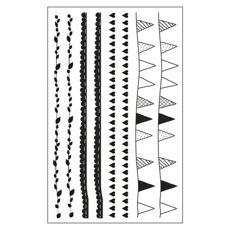 Motifs autocollants déco Moulures, 10x16cm, 2 feuilles