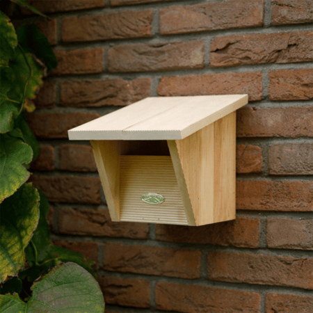 Nichoir Pour Oiseaux Avec Toit En écorce - Bois De Sapin - Dimensions 20,3 X 21,5 X 24,3 Cm - Pour Rouge-gorge Et Autres Petits Oiseaux