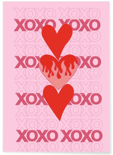 Affiche XOXO en folie | A3 : 29,7x42cm