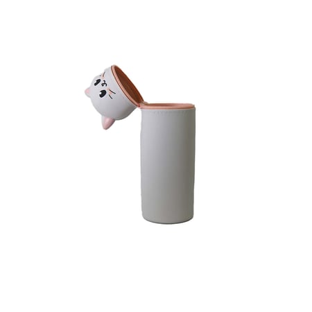 Trousse ronde – Gris – CHAT – 1 compartiment