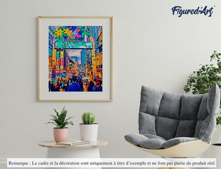 Peinture par Numéro Figured'Art - Tokyo Harajuku - Kit de Loisir Créatif DIY Numéro d'Art Complet - 40x50cm sans châssis en bois