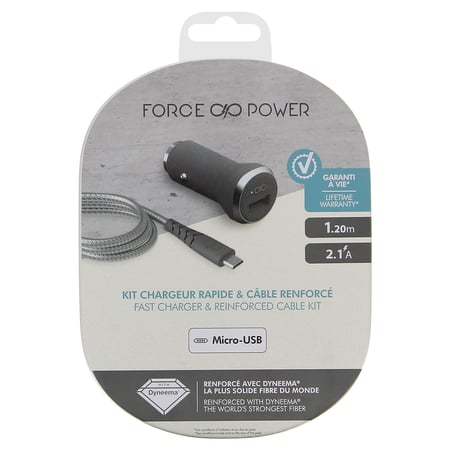 Chargeur téléphone portable Force Power Chargeur allume cigare +