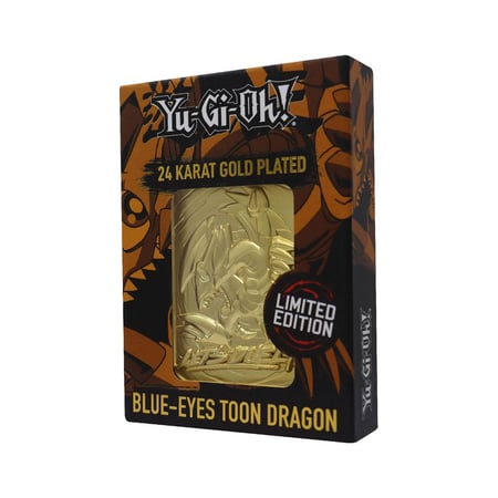 Yu-Gi-Oh ! - Réplique Card Blue Eyes Toon Dragon (plaqué or)