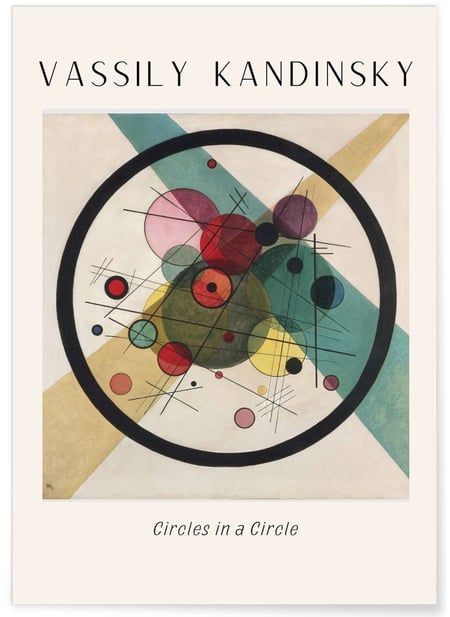 Affiche Vassily Kandinsky Circles in a Circle | A3 : 29,7x42cm