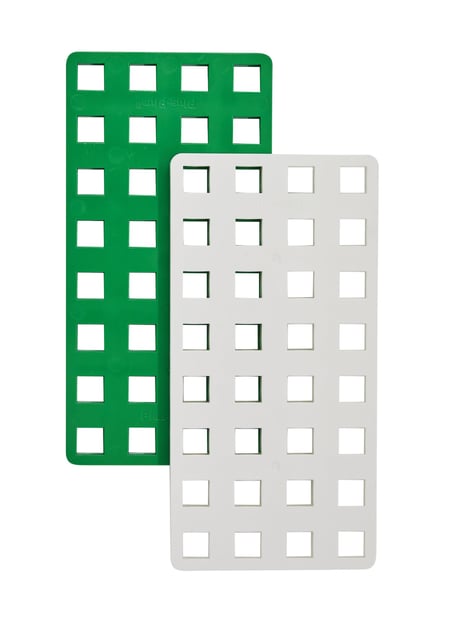 Jeu de construction PLUS PLUS - Bases de construction BIG - 2 Pcs blanche & verte - PP3287