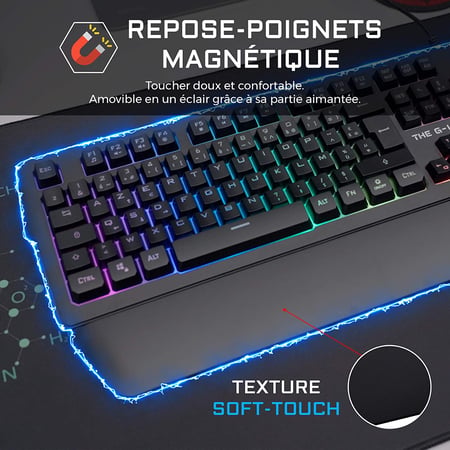 Clavier gaming Paladium The G-Lab rétroéclairé programmable noir