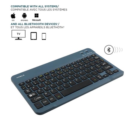 Clavier AZERTY Sans Fil Bluetooth Universel - Portable Pour PC, Android, IOS, Smart TV (Neuf)