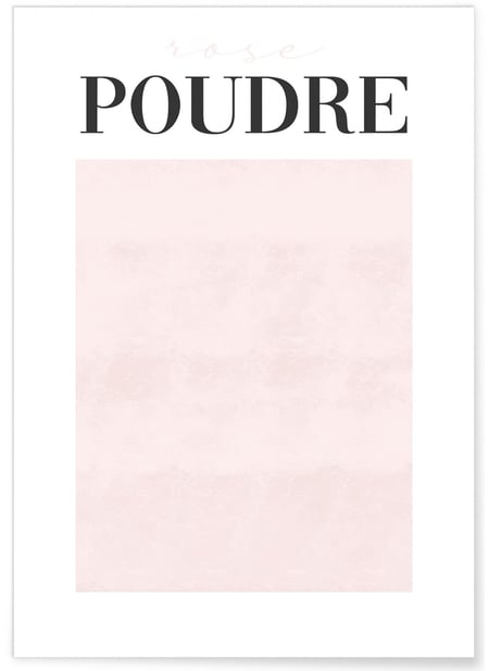 Affiche Rose Poudré | A3 : 29,7x42cm