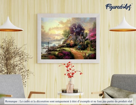 Peinture par Numéro Figured'Art - Au Royaume des Fées - Kit de Loisir Créatif DIY Numéro d'Art Complet - 40x50cm sans châssis en bois
