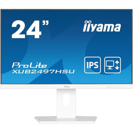 iiyama ProLite XUB2497HSU W2 écran plat de PC 60,5 cm (23.8) 1920 x 1080 pixels Full HD LED Blanc