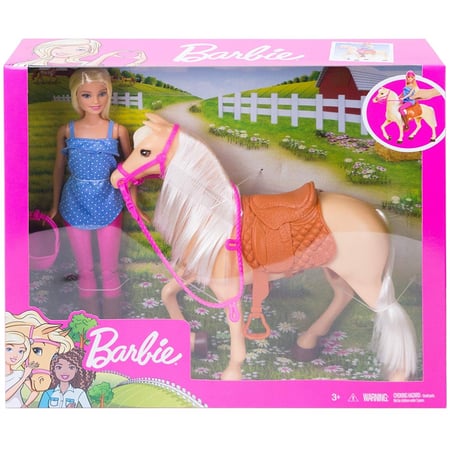 Barbie et son cheval Poupee et poupon Jeux d imagination Cultura