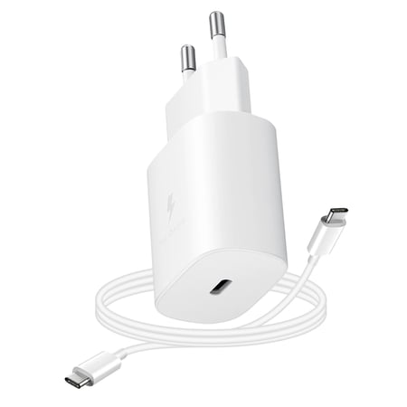 Samsung - Chargeur Samsung USB-C 15W + Câble Blanc - Adaptateur