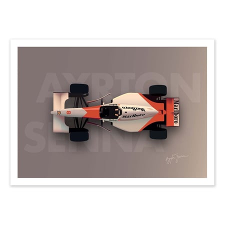 Affiche 30x40 cm - Ayrton Senna - Artmoric