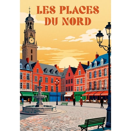 Puzzle 1000 pièces Les Places du Nord - Alipson
