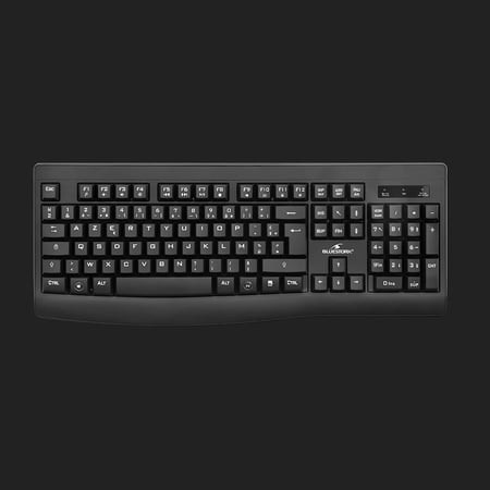 Pack Souris Clavier Sans Fil rechargeable Bluestork Office - Touches ciseaux - Noir