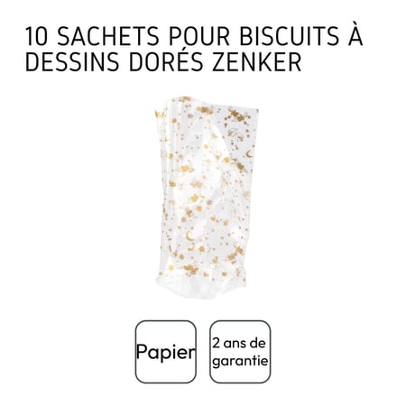 5 Sachets pour emballer Biscuits de Noël - Sachets alimentaires