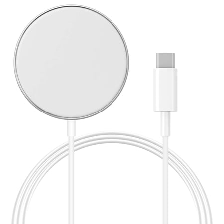 Mayaxess Chargeur Magsafe Magnétique 15W pour iPhone 17 / 17 Pro / 17 Pro Max / 17 Air Blanc