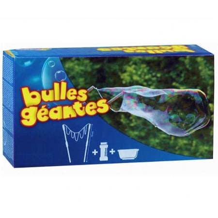 Kit bulles de savon geantes xxl - batons, ficelle, flacon 220 ml - jeu plein air - fete, anniversaire