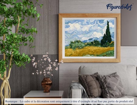 Peinture par Numéro Figured'Art - Van Gogh - Ciel - Kit de Loisir Créatif DIY Numéro d'Art Complet - 40x50cm sans châssis en bois
