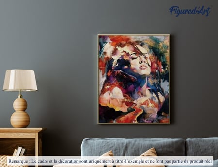 Peinture par Numéro Figured'Art - Femme aquarelle - Kit de Loisir Créatif DIY Numéro d'Art Complet - 40x50cm sans châssis en bois