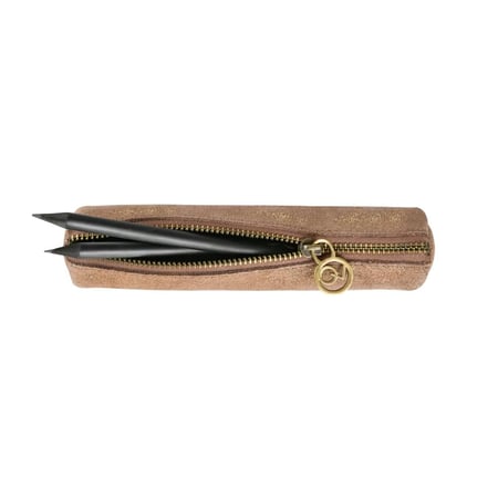 TROUSSE MINI RONDE - CUIR Julo - 17x3,5 cm