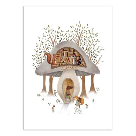 Affiche 30 x 40 cm - Library - Urchin Bay