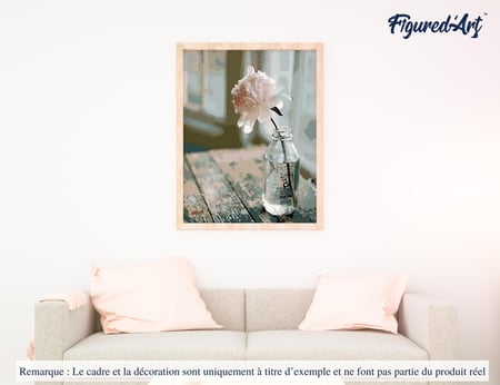 Peinture par Numéro Figured'Art - Fleur Blanche - Kit de Loisir Créatif DIY Numéro d'Art Complet - 40x50cm sans châssis en bois