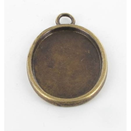MégaCréa - Médaillon en métal ovale Grand modèle Bronze