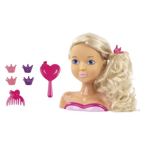 Tête à coiffer et a maquiller blonde ma belle princesse 21 cm - bayer design - poupée et accessoires