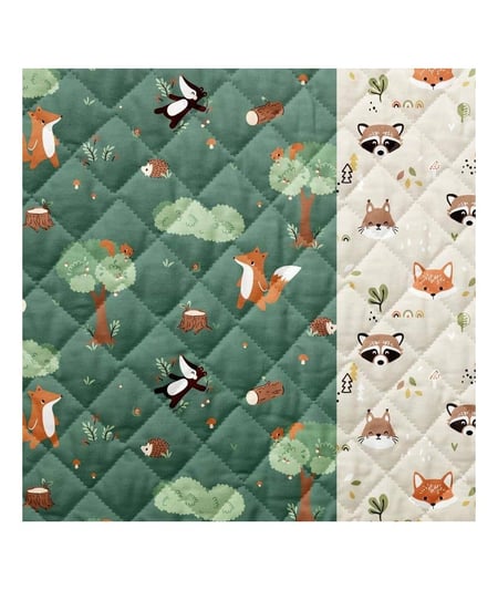 Tissu coton matelassé enfant de 150 cm de largeur Vert (82130) vendu par 50 cm