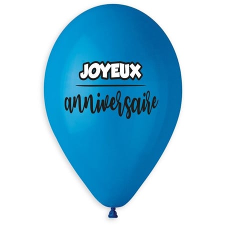 5 Ballons Joyeux Anniversaire Multicolore Ø33cm