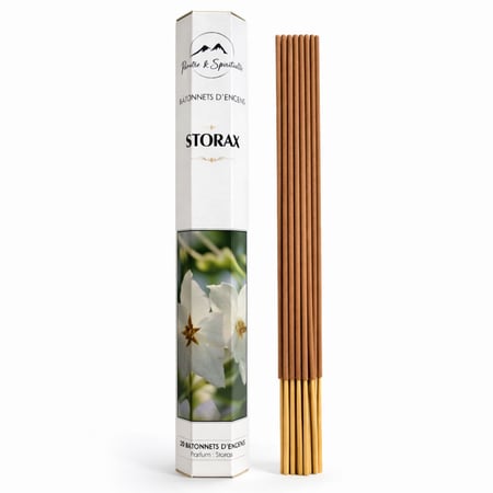 Boîte de 20 bâtonnets d'encens parfum Storax