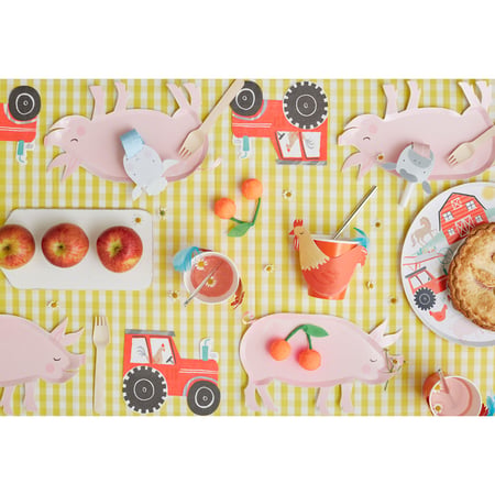 12 Assiettes Ferme - Cochon