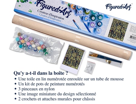 Peinture par Numéro Figured'Art - Arbre de Vie - Kit de Loisir Créatif DIY Numéro d'Art Complet - 40x50cm sans châssis en bois