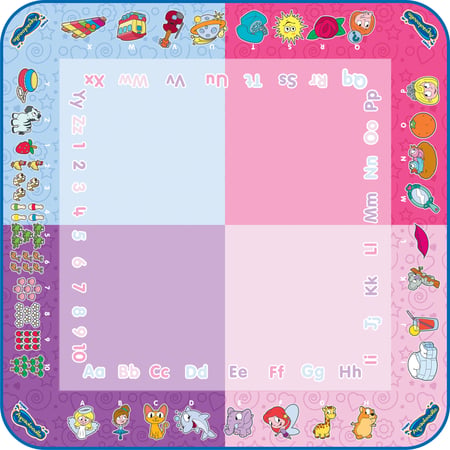 Tapis AQUADOODLE  classique  4 couleurs rose -