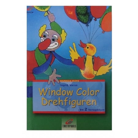 Livre window color - le clown et le canard - motif peinture pour fenetre