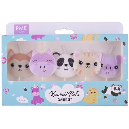5 Bougies - Animaux Kawai