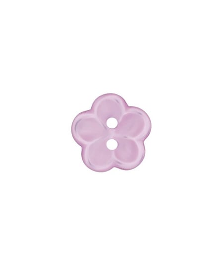 Carte de 3 boutons Fleurs blanc 18mm - Union Knopf Lilas Violet
