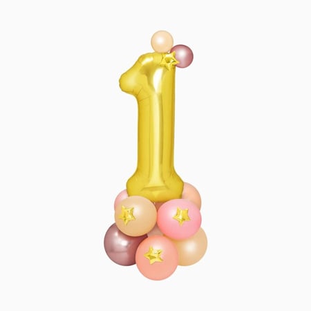 Bouquet de Ballons Doré   Chiffre 1