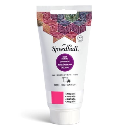 Encre rose pour tissu pour impression au bloc - Speedball