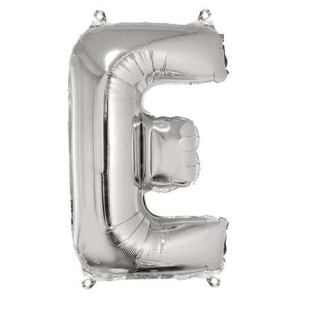 Ballon Lettre E, 40cm, 1pce. , argent