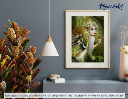 Peinture par Numéro Figured'Art - Féé dorée - Kit de Loisir Créatif DIY Numéro d'Art Complet - 40x50cm sans châssis en bois