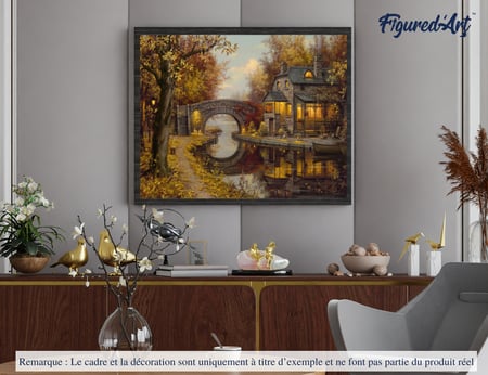 Peinture par Numéro Figured'Art - Retraite et tranquilité - Kit de Loisir Créatif DIY Numéro d'Art Complet - 40x50cm sans châssis en bois