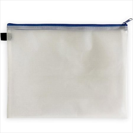 5 Pochettes documents à fermeture éclair en maille- 5x Pochettes 357x272mm PVC- ACROPAQ