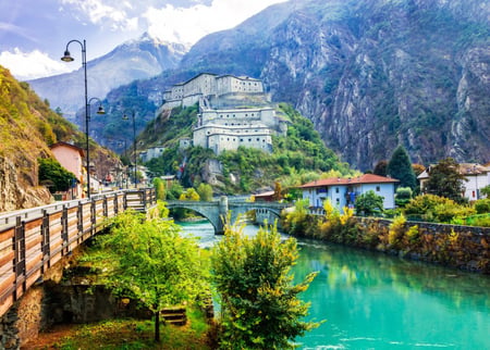 Puzzle 500 pièces - Fort of Bard, Italy - Bluebird Puzzle