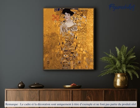 Peinture par Numéro Figured'Art - Madame Bauer Klimt - Kit de Loisir Créatif DIY Numéro d'Art Complet - 40x50cm sans châssis en bois